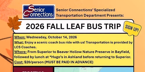 2026 Fall Leaf Bus Trip