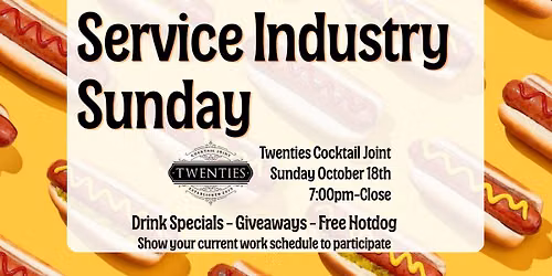 Service Industry Sunday at Twenties Cocktail Joint