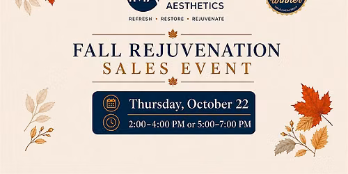 FALL REJUVENATION SALES EVENT