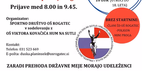 Prijateljsko kolesarjenje po dolini Sotle