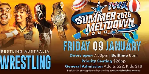 \ud83d\udd25 IWA Summer Meltdown Tour \u2013 Live Pro Wrestling in Tuncurry! \ud83d\udd25