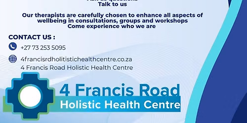 Come meet the therapists of 4 Francis Road Holistic Health Centre