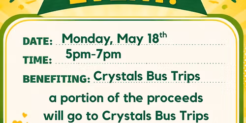 FUNDRAISER EVENT-CRYSTALS BUS TRIPS