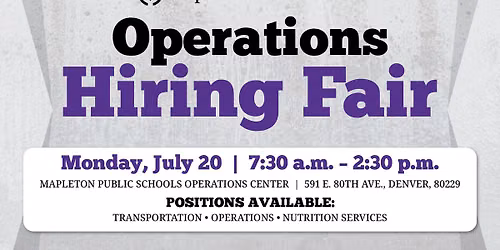 Mapleton\u2019s Operations Hiring Fair