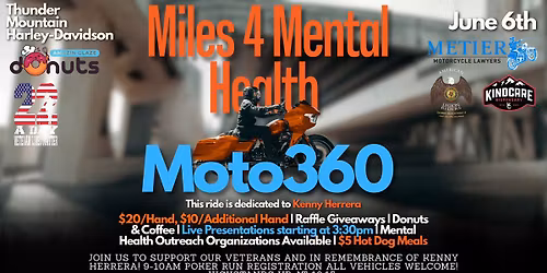 Miles 4 Mental Health x Moto360 Presented by Metier Law