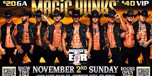 Nov 2nd: Johnson City, TN - MAGIC HUNKS at Mouse's Ear