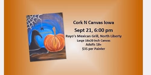 Rayo's Mexican Grill -Hat Pumpkin- Cork N Canvas Iowa