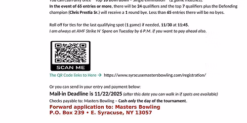 The 14th Annual Senior Masters at Village Lanes