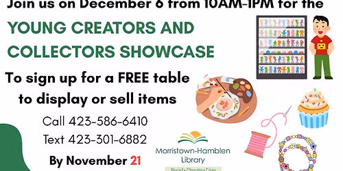 Young Creators and Collectors Showcase December 6