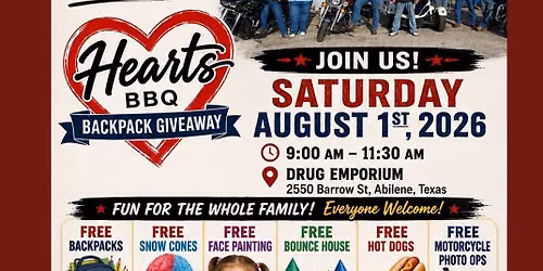 Guardians of the Children @ Hearts BBQ BackPack Giveaway 