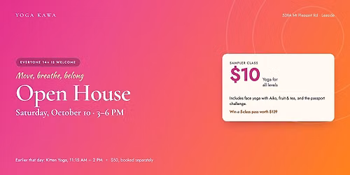 Yoga Kawa Open House: Move, Breathe, Belong