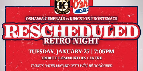 Oshawa Generals at Kingston Frontenacs at Slush Puppie Place