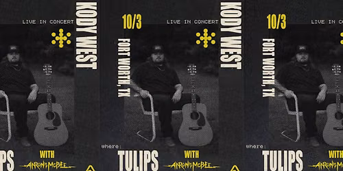 Kody West w\/ Aaron McBee at Tulips on 10\/3\/26