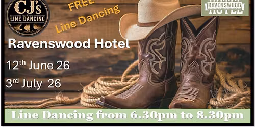 CJ's Line Dancing \/\/ Free Line Dancing - Ravenswood Hotel