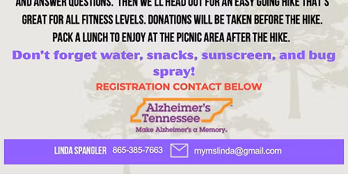 Hike for Alzheimer's With The Secret City Hikers Team