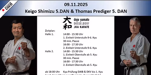 Lehrgang mit Keigo Shimizu 5.DAN & Thomas Prediger 5. DAN