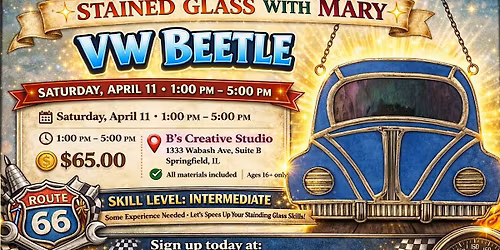 Stained Glass with Mary- VW BEETLE