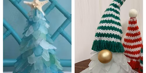 Beach Glass Christmas Tree or Gnome 