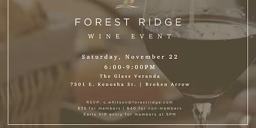 Forest Ridge Wine Event