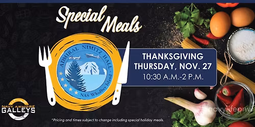 Galley Special Meal: Thanksgiving