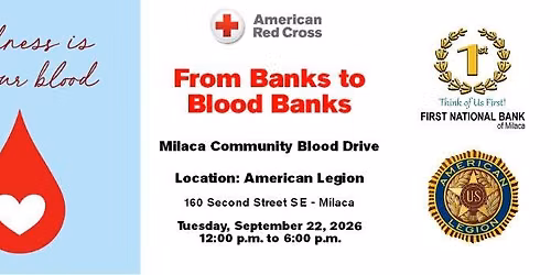 From Banks to Blood Banks - Milaca Community Blood Drive