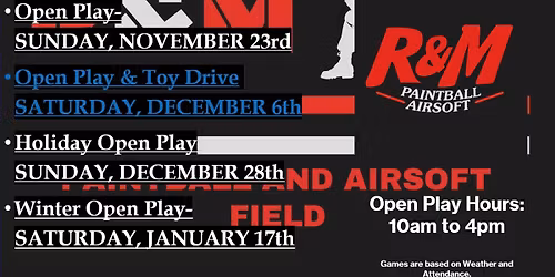 Winter Airsoft Open Play: January 17th, 2025
