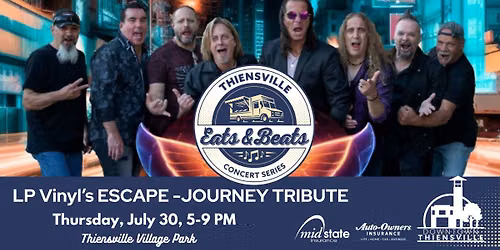 LP Vinyl's ESCAPE - JOURNEY TRIBUTE at Eats and Beats Concert Series: July 30