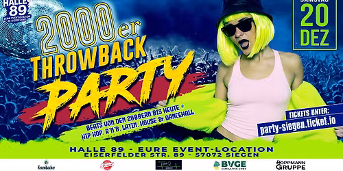 Die gr\u00f6\u00dfte 2000er THROWBACK PARTY im Siegerland