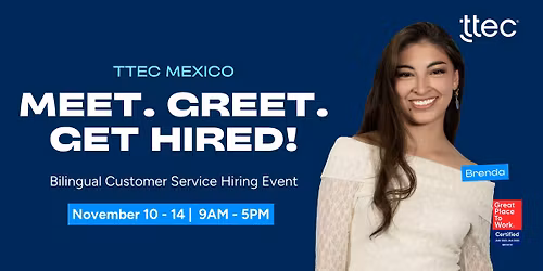 TTEC Mexico City (Republica) Walk-In Recruitment Drive