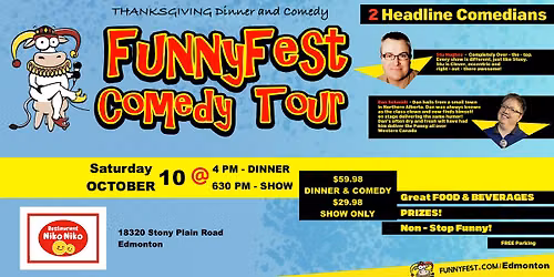 Thanksgiving Dinner and FUNNYFEST COMEDY Show - Restaurant Niko Niko