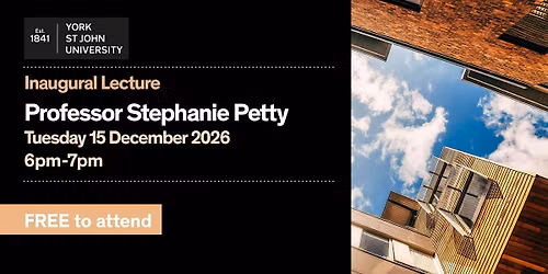 Inaugural Lecture - Professor Stephanie Petty
