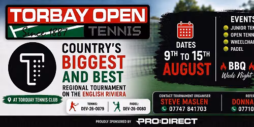 \ud83c\udfbe TORBAY OPEN 2026 \ud83c\udfbe | TORQUAY TENNIS CLUB
