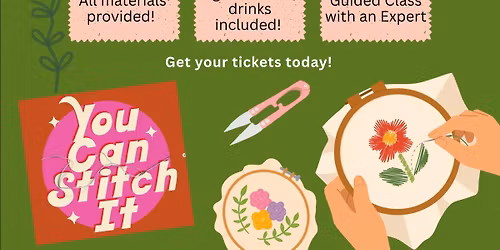 \ud83e\uddf5 Beginner Embroidery Workshop at Witty Wick Candles