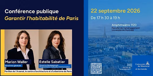 Conf\u00e9rence publique "Garantir l\u2019habitabilit\u00e9 de Paris"