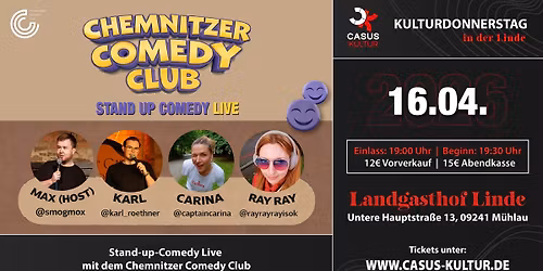 Stand Up Comedy Live \u2013 mit dem Chemnitzer Comedy Club