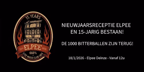 Nieuwjaarsreceptie Elpee met 1000 bitterballen!