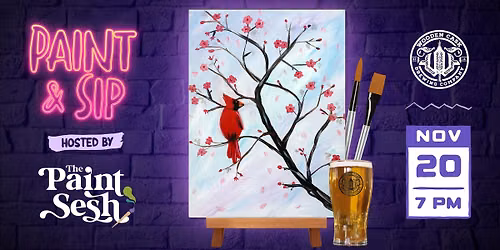 Cardinals Perch Paint & Sip Event at Wooden Cask in Newport, KY