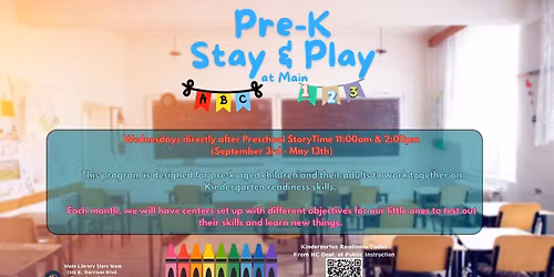 PreK Stay & Play @ Main
