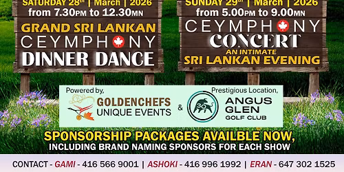 Sri Lankan \u201c Ceymphony \u201c Dinner Dance and Concert 