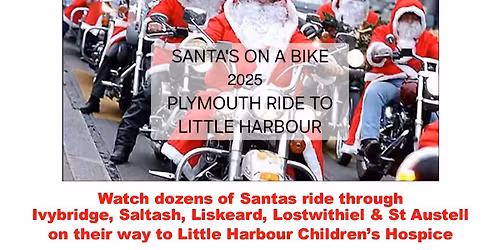 Santa\u2019s on a Bike 2025 Plymouth Ride to Little Harbour Children\u2019s Hospice South West