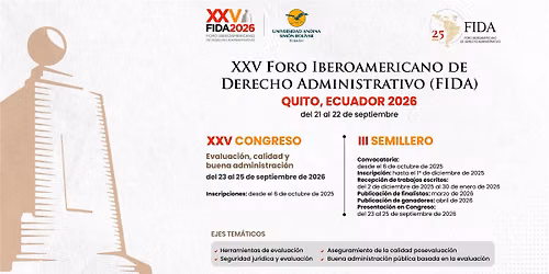 XXV Foro y Congreso Iberoamericano de Derecho Administrativo FIDA 2026