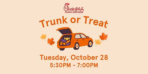 Chick-fil-A Peach Orchard Trunk or Treat
