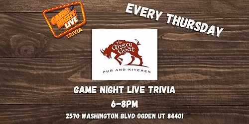 Game Night Live Trivia is at Angry Goat Pub and Kitchen!!!