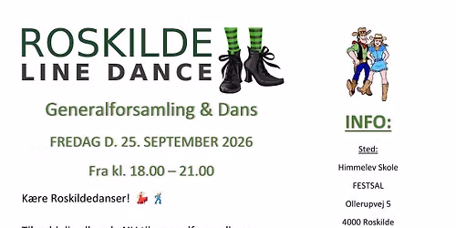 Generalforsamling & Dans 25. September 2026\ud83d\udc83\ud83c\udffc\ud83d\udd7a\ud83c\udffc