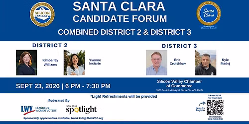 Santa Clara City Council Candidate Forum: D2 & D3