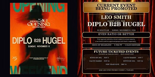 Diplo B2B Hugel at XS Nightclub