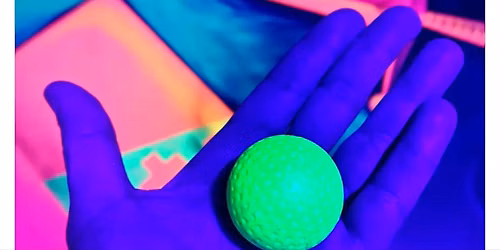 GLOW IN THE DARK MINI GOLF at Bat 'n Club