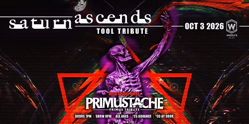 Saturn Ascends with Primustache Primus Tribute at Wooly's