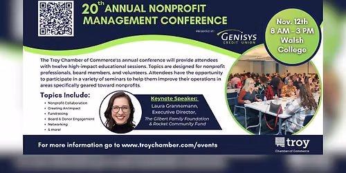 20th Annual Nonprofit Management Conference - Presented by Genisys Credit Union