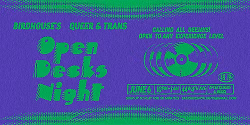 Queer Open Decks DJ Night \/\/ Queers & Beers After Party
